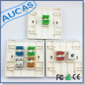 Placa frontal Aucas rj45 Placa frontal de 4 puertos